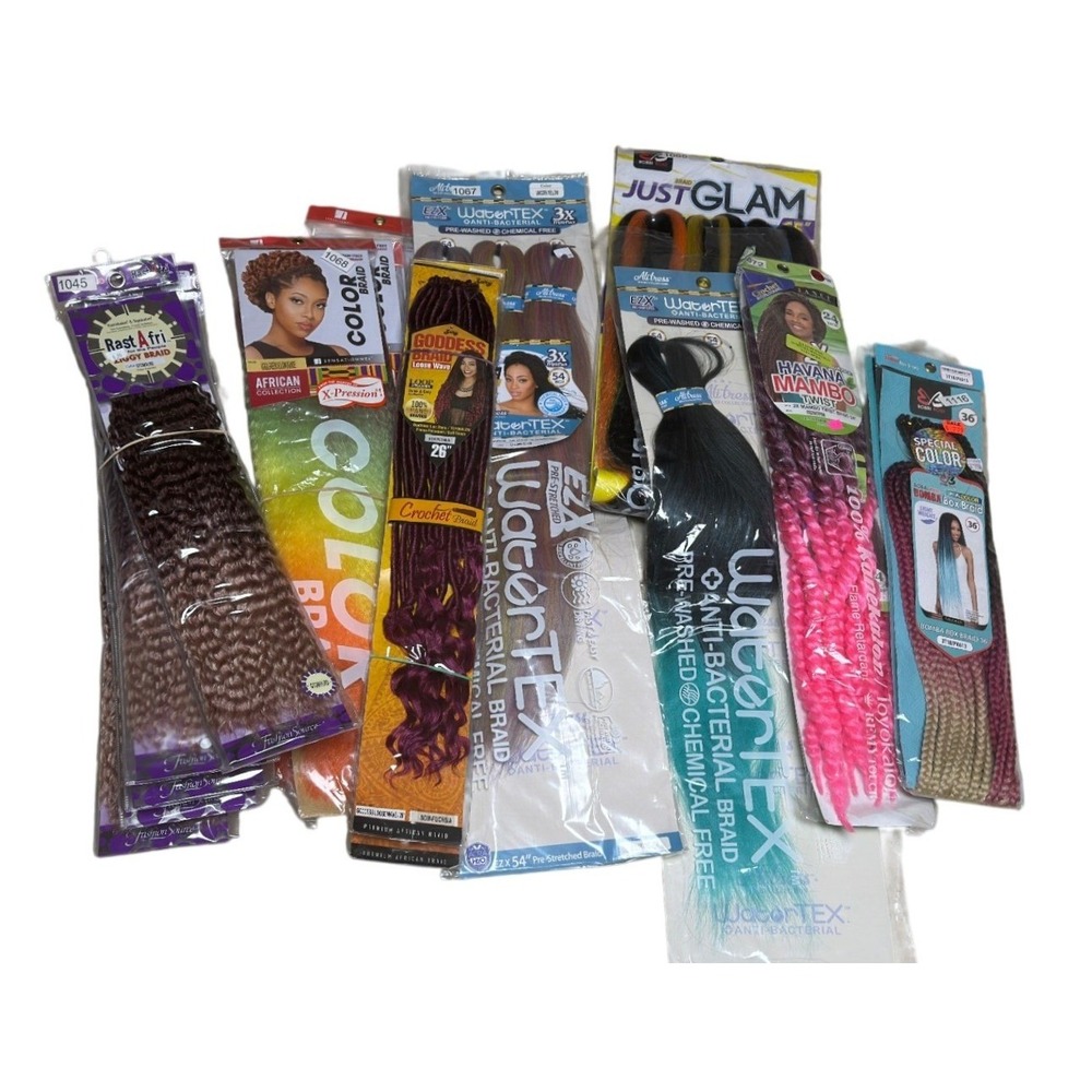 Braiding Hair Bundle RastAfri Sensationnel Bobbi Boss Crochet Extensions Lot 15
